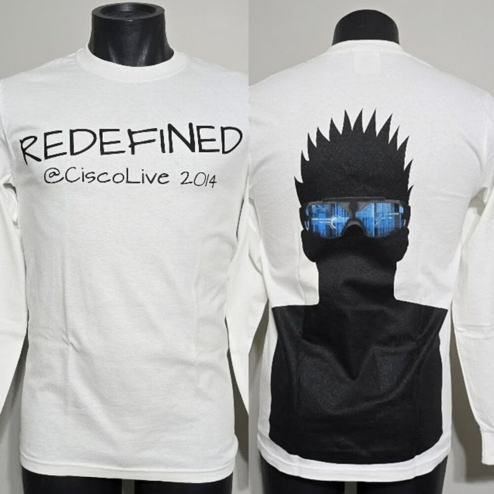Cisco Live 2014 San Francisco Redefined Long Sleeve T-Shirt S EMC2 Tech *READ*